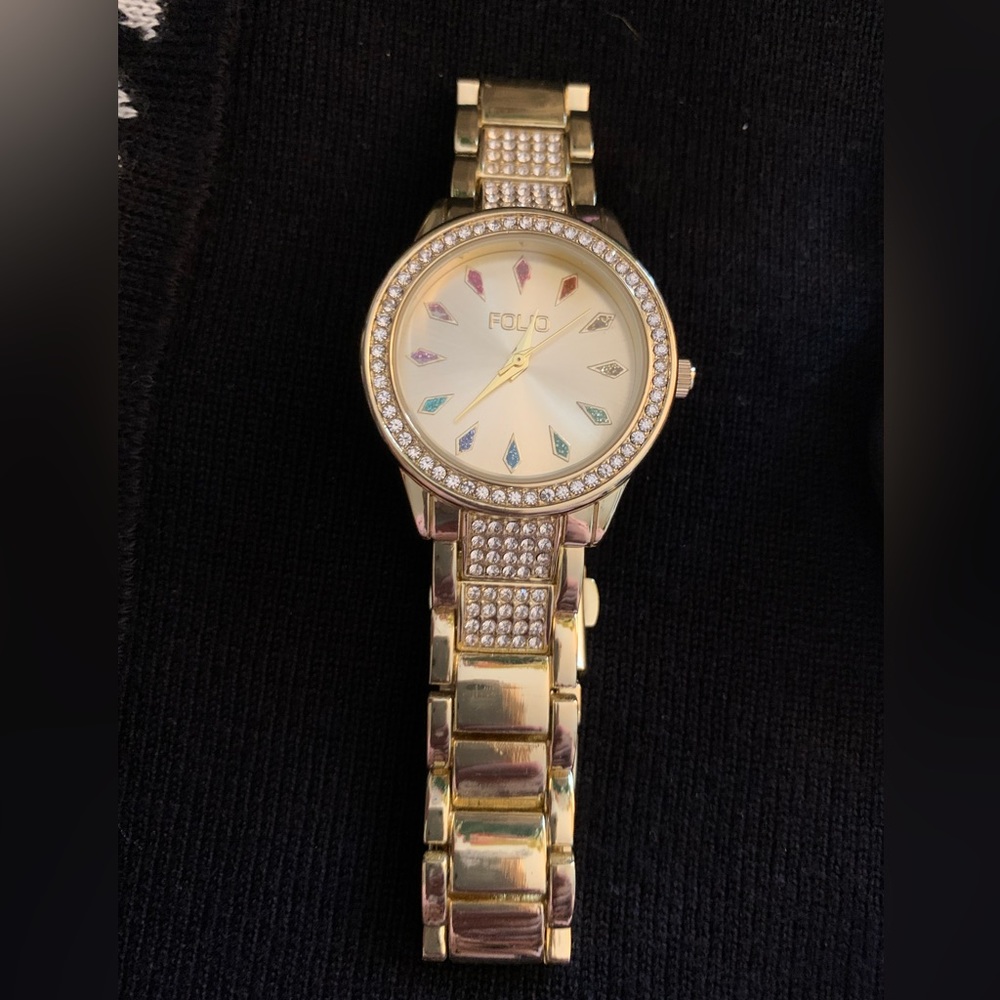 NWT Gold plated Folio brand watch